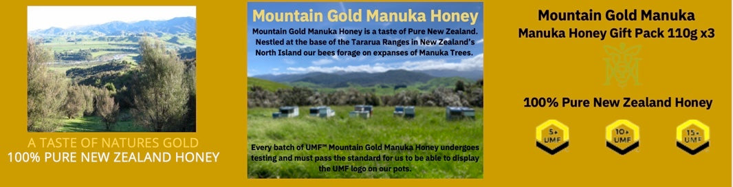 Mountain Gold UMF 5,10,15+ Manuka Honey Gift Pack