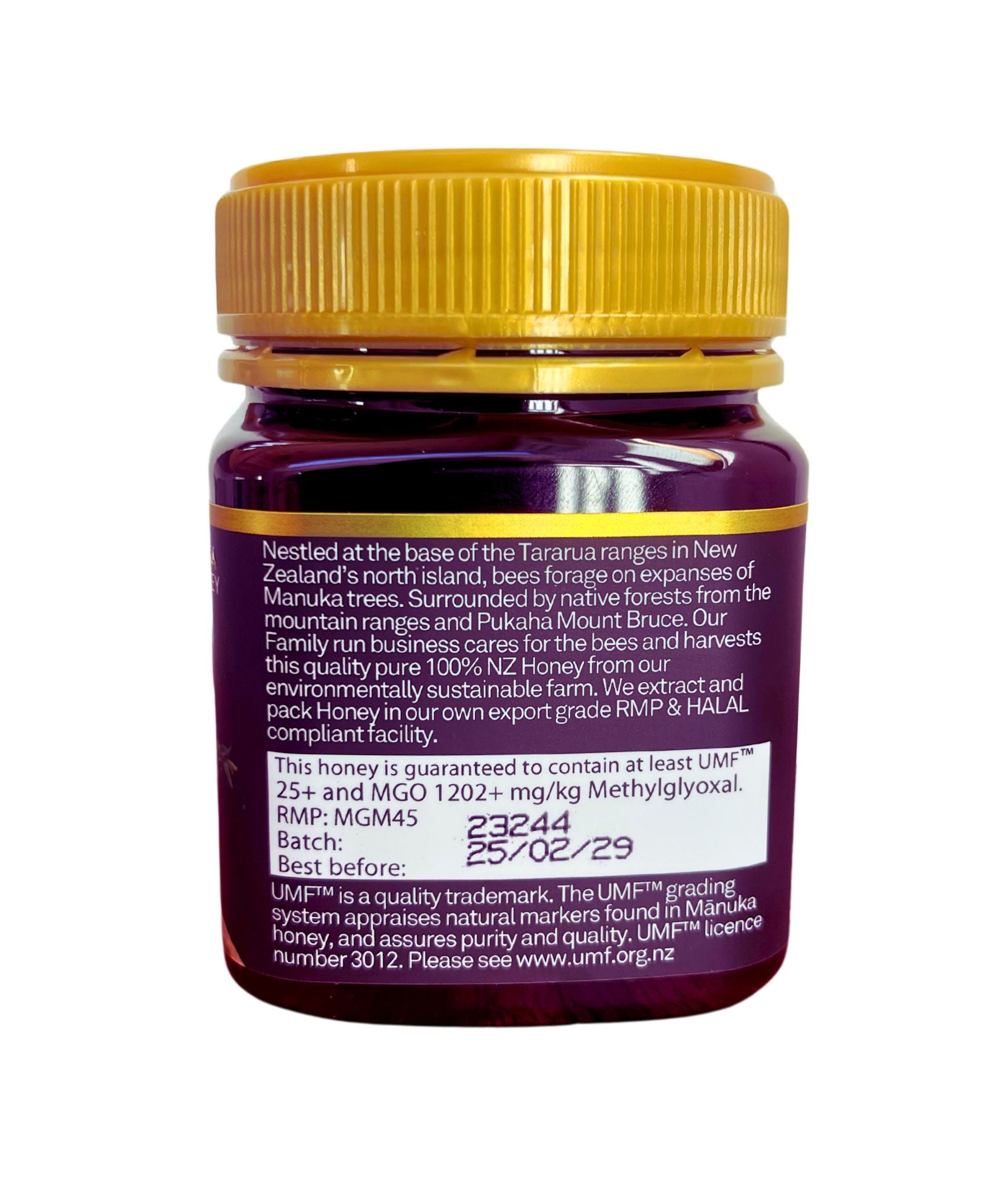 Mountain Gold Manuka Honey UMF25+ MGO 1202+