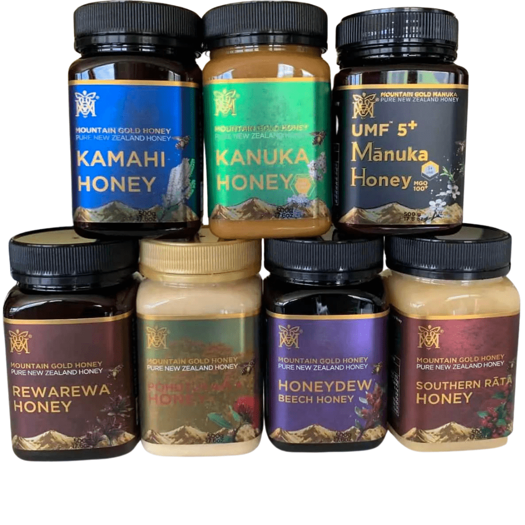 Mountain Gold Native Honeys X 7
