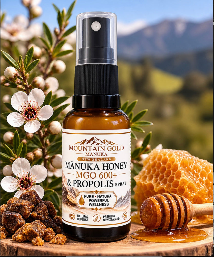 Introducing Our New Mānuka Honey MGO 600+ Throat Spray with Propolis & Myrrh
