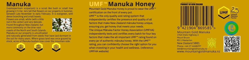 Mountain Gold UMF 5,10,15+ Manuka Honey Gift Pack