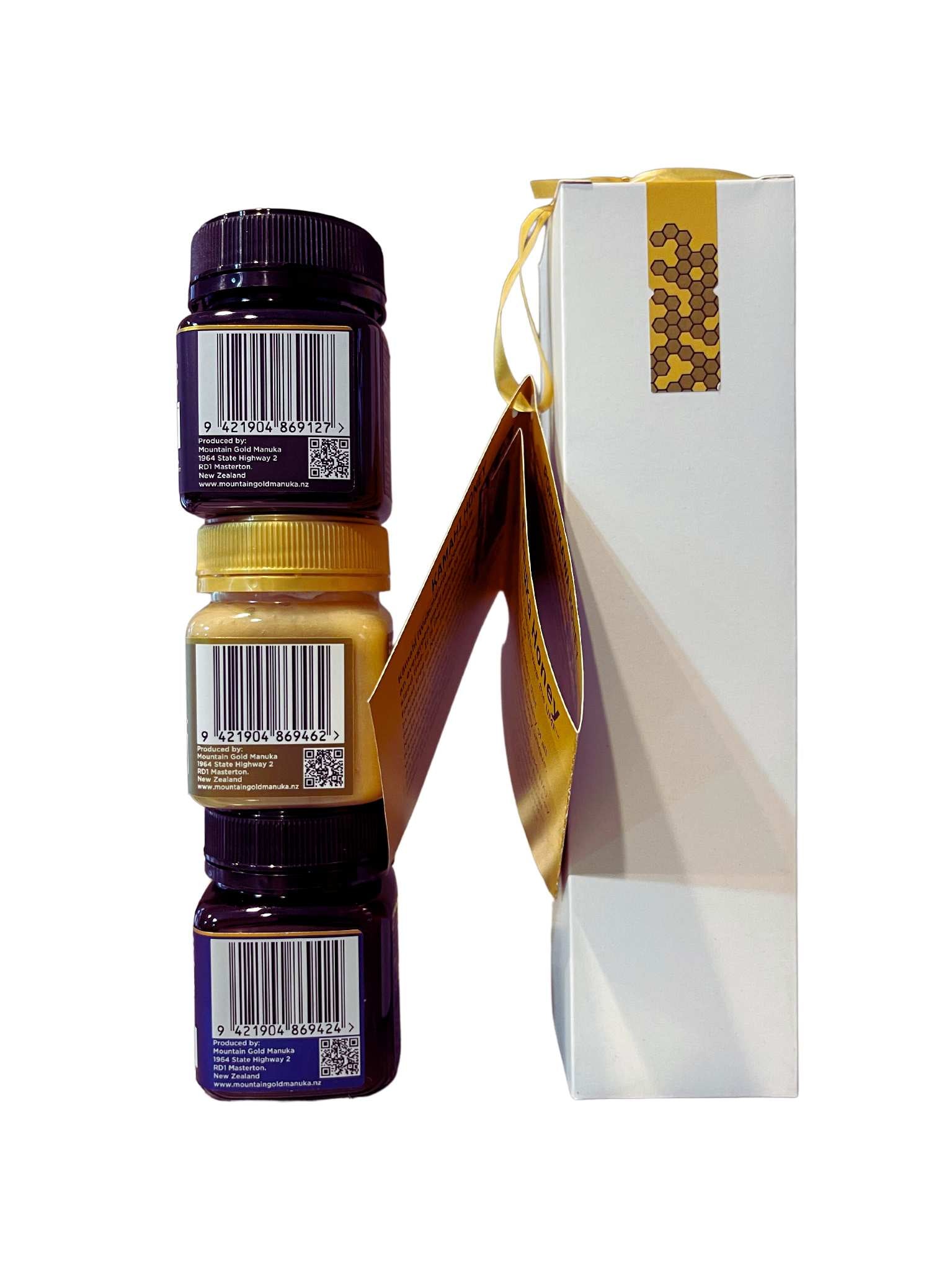 Mountain Gold UMF 5+ Manuka, Pohutukawa, and Kamahi Honey Gift Pack