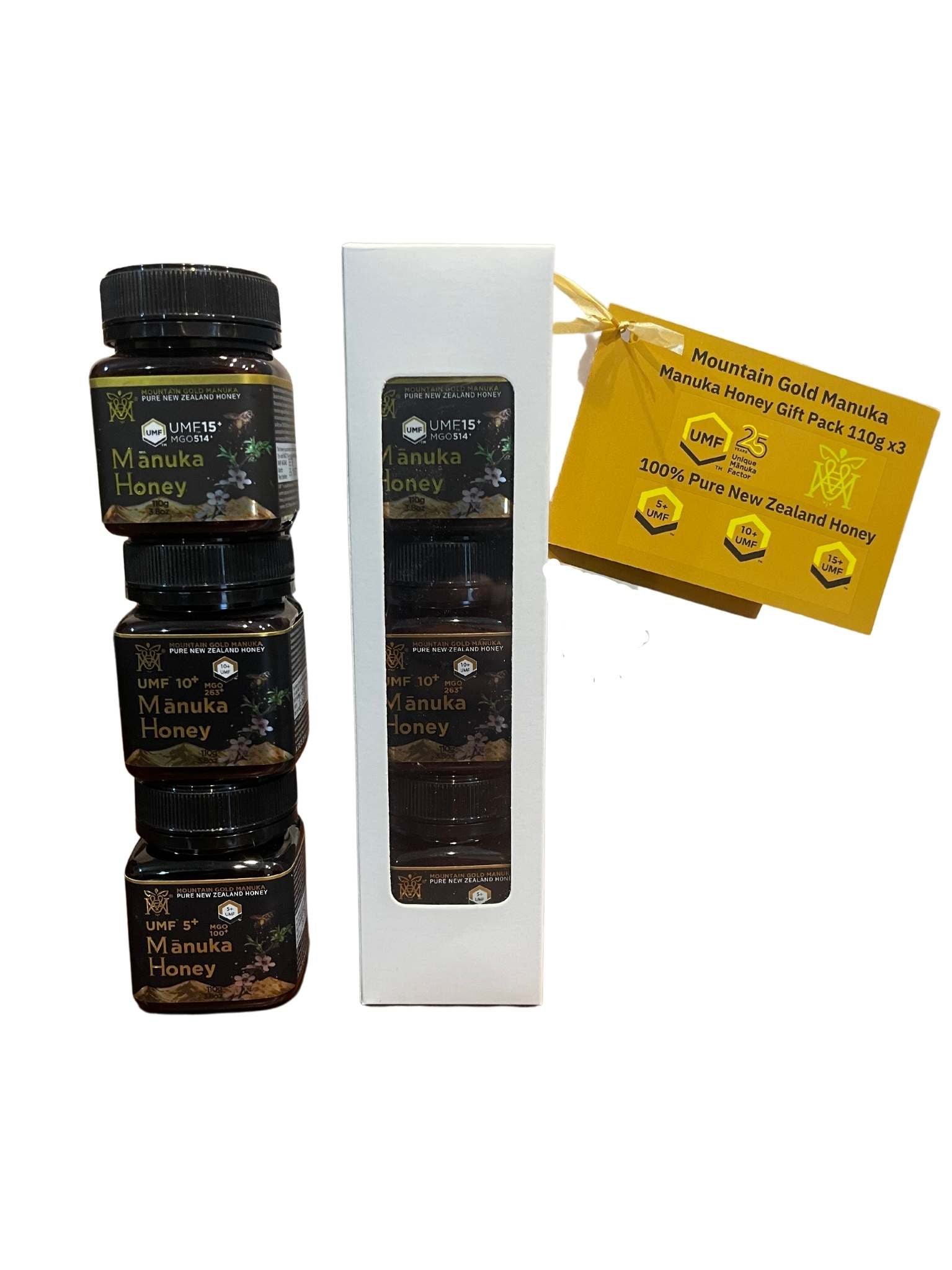 Mountain Gold UMF 5,10,15+ Manuka Honey Gift Pack