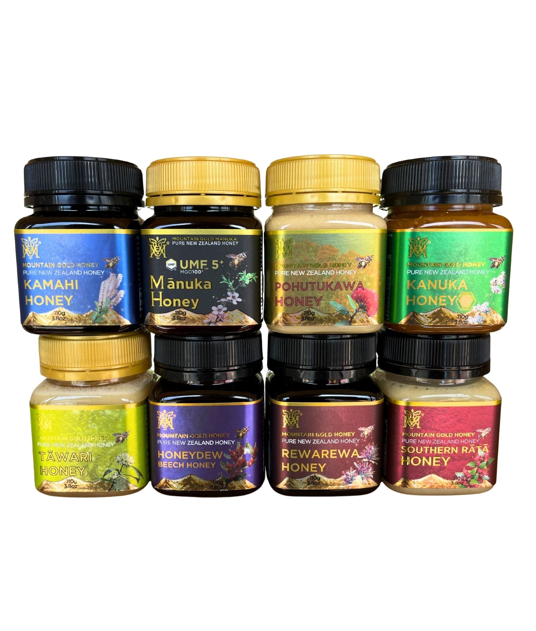 Mountain Gold Native Honey Collection- Luxury Selection from New Zealand (Multi buy-Unboxed)