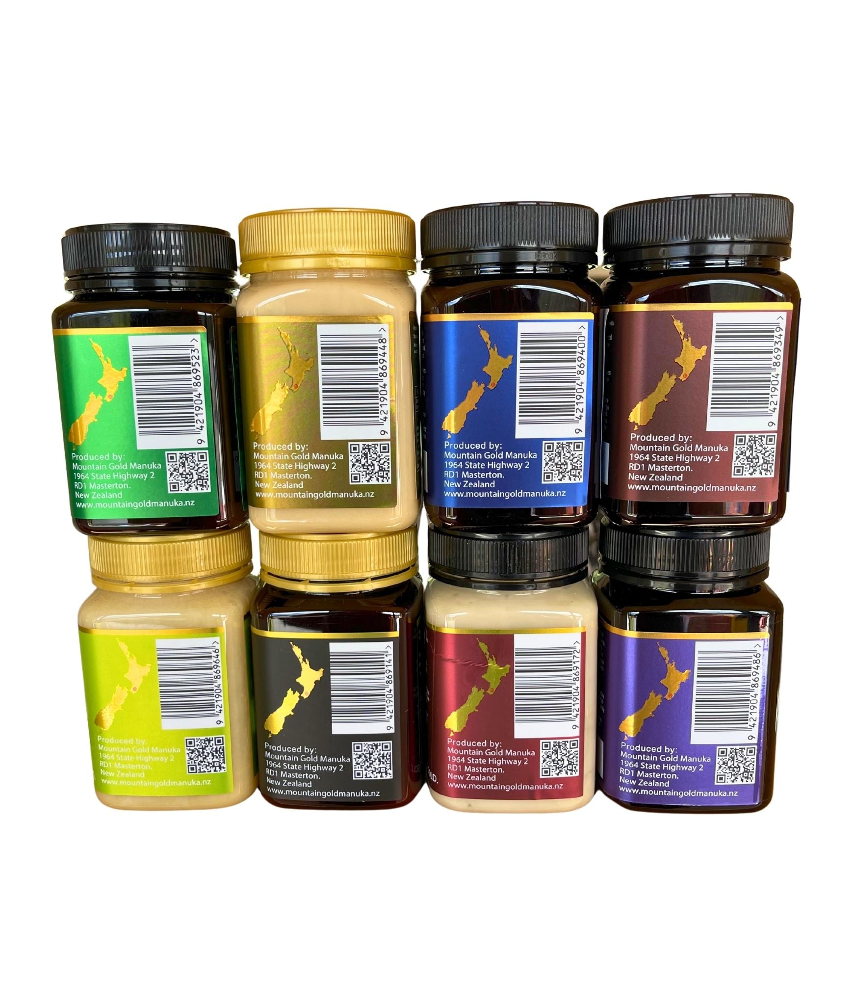 Mountain Gold Native Honey Collection- Luxury Selection from New Zealand (Multi buy-Unboxed)