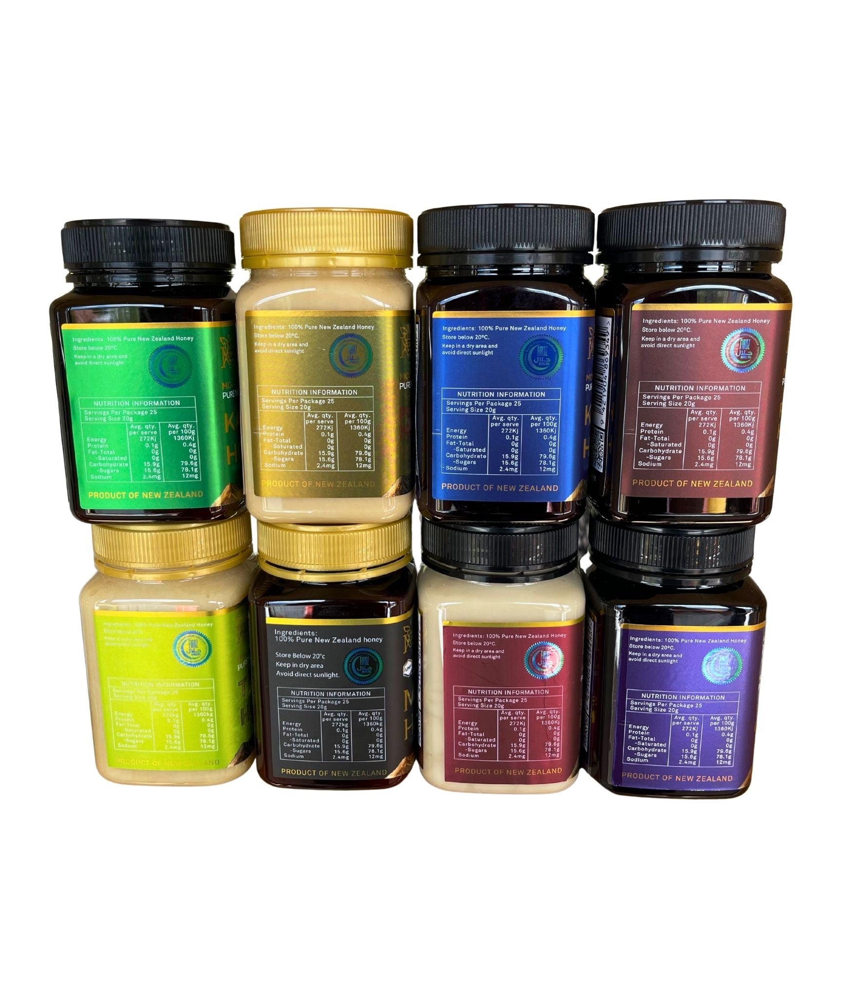 Mountain Gold Native Honey Collection- Luxury Selection from New Zealand (Multi buy-Unboxed)